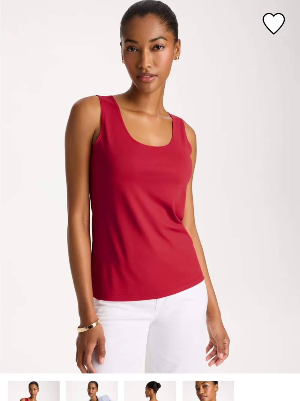 Chico's Bright Red Scoop-Neck Tank